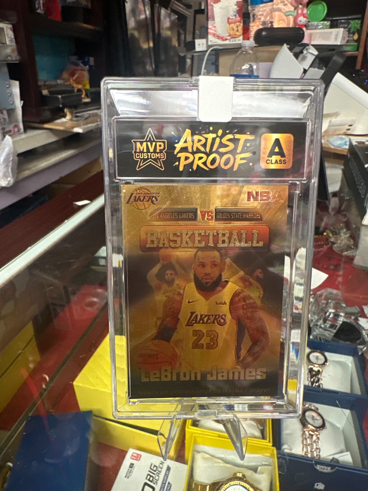 LeBron James Lakers Custom Artist Proof Gold Foil Card