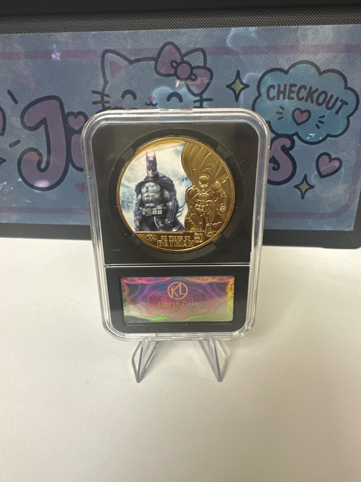 Batman 80 Years Gold-Tone Collectible Coin in Display Case