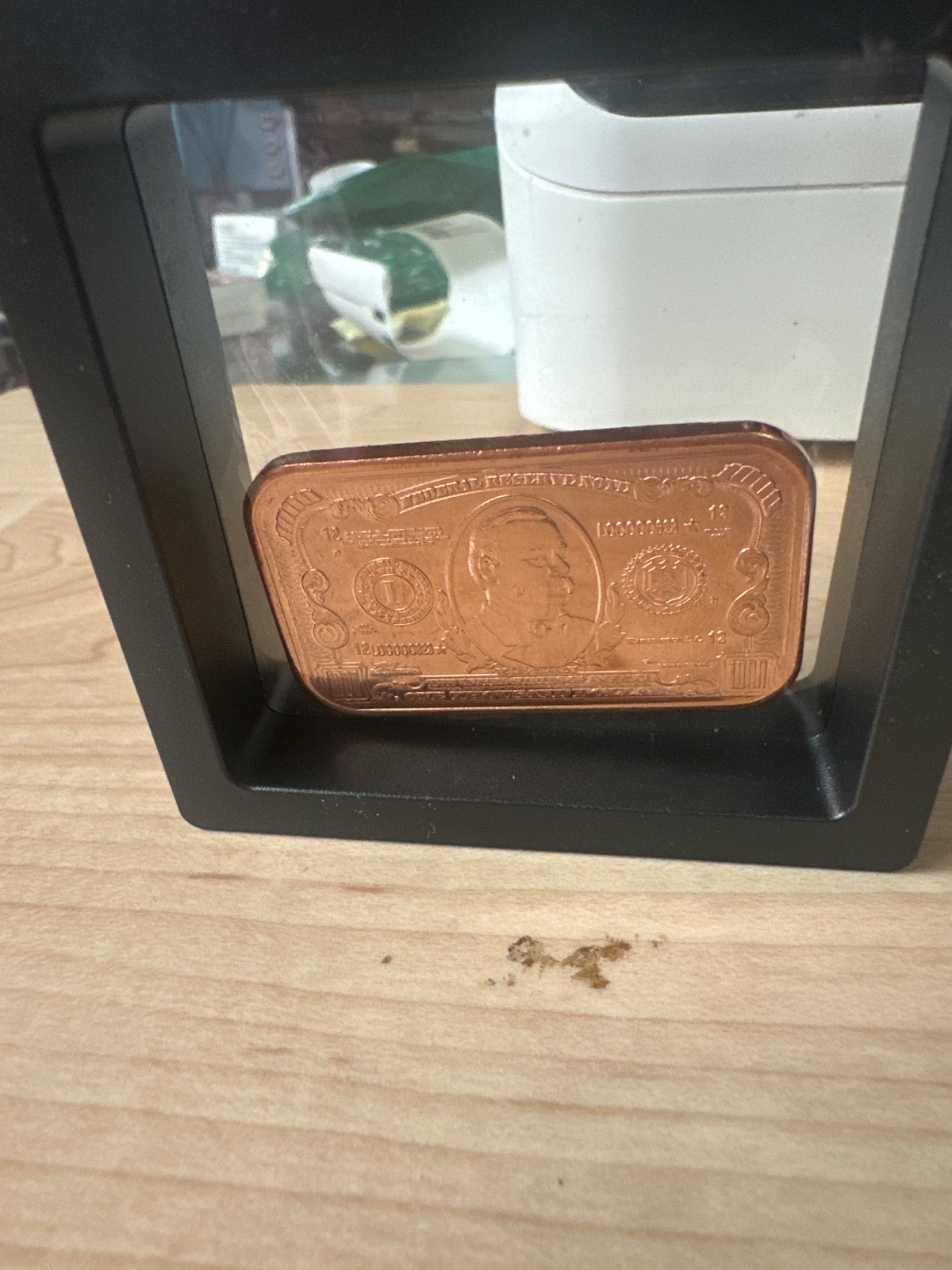 One Thousand Dollar Bill Copper Bar Novelty Ingot