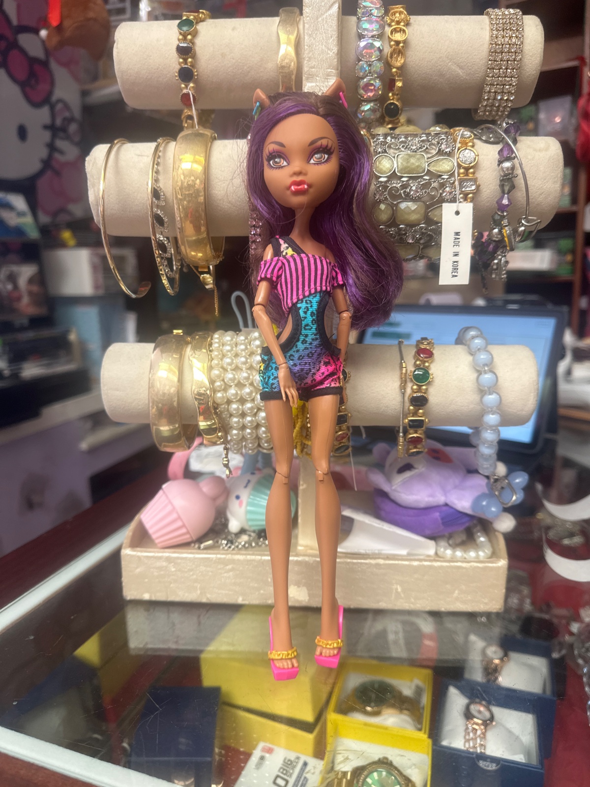 Monster High Clawdeen Wolf Doll Purple Hair Romper