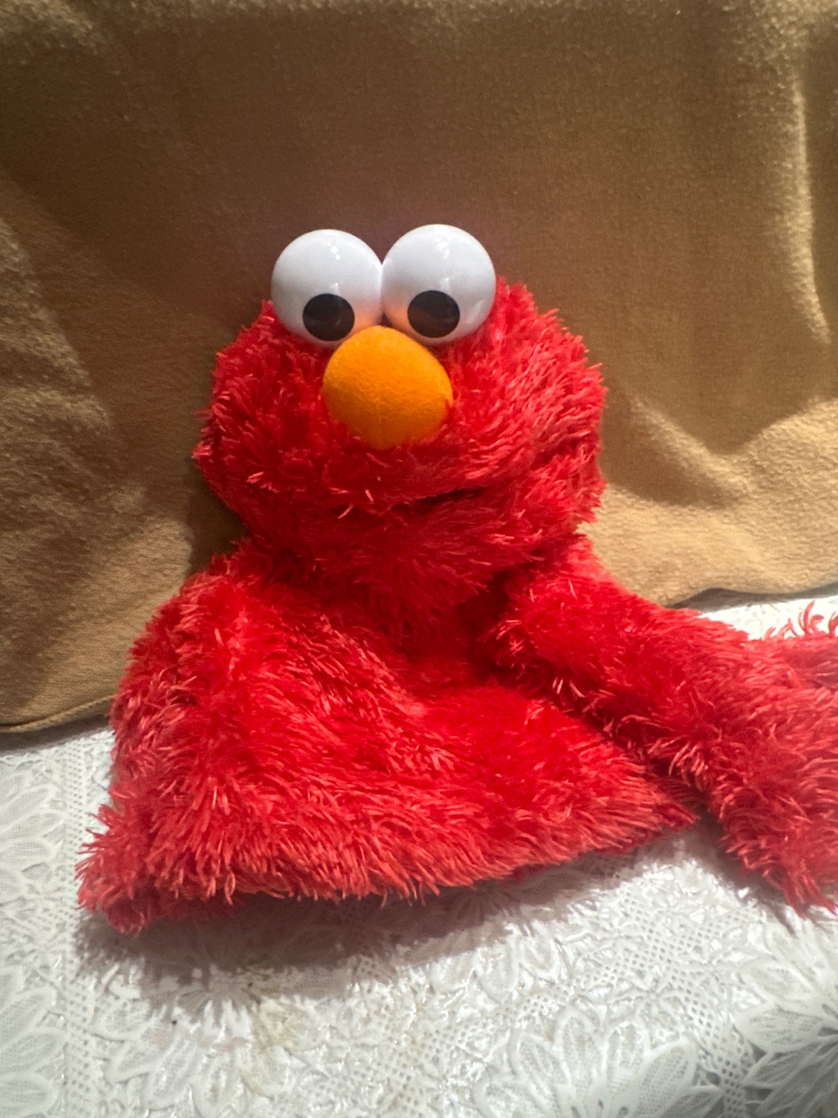 Sesame Street Elmo Plush Toy Red Shaggy Fur