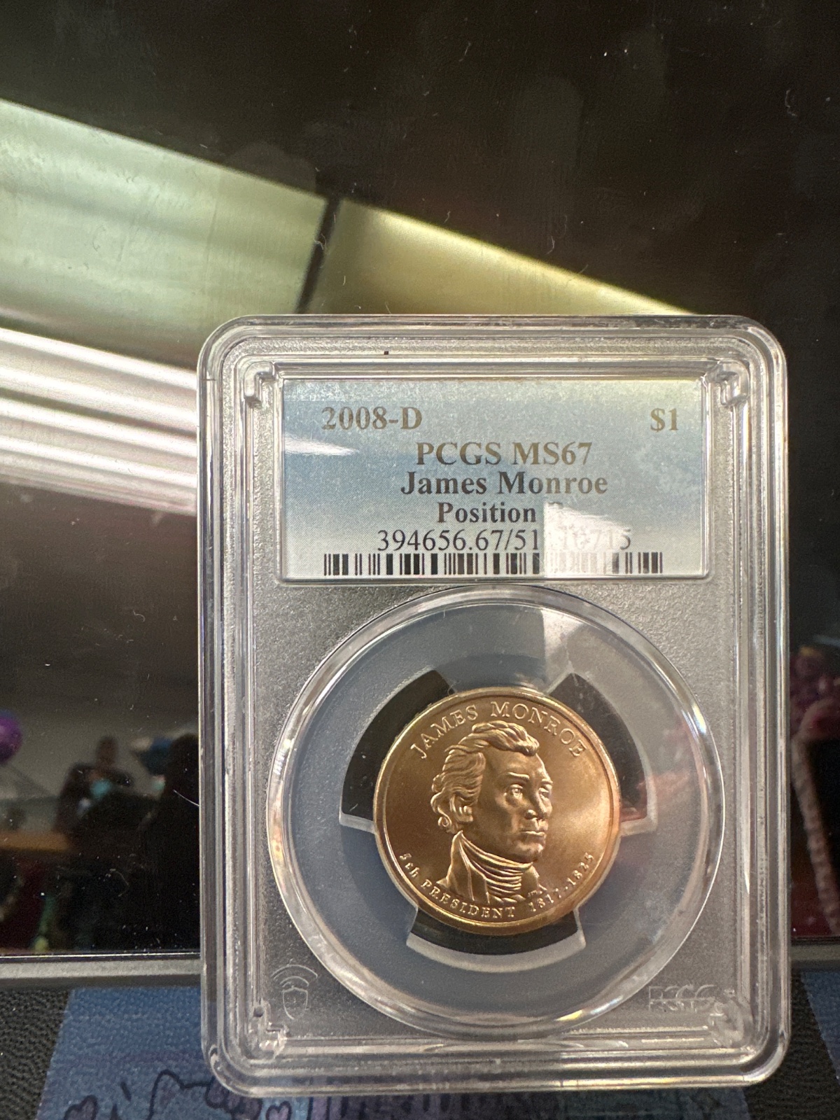 2008-D James Monroe Presidential Dollar PCGS MS67