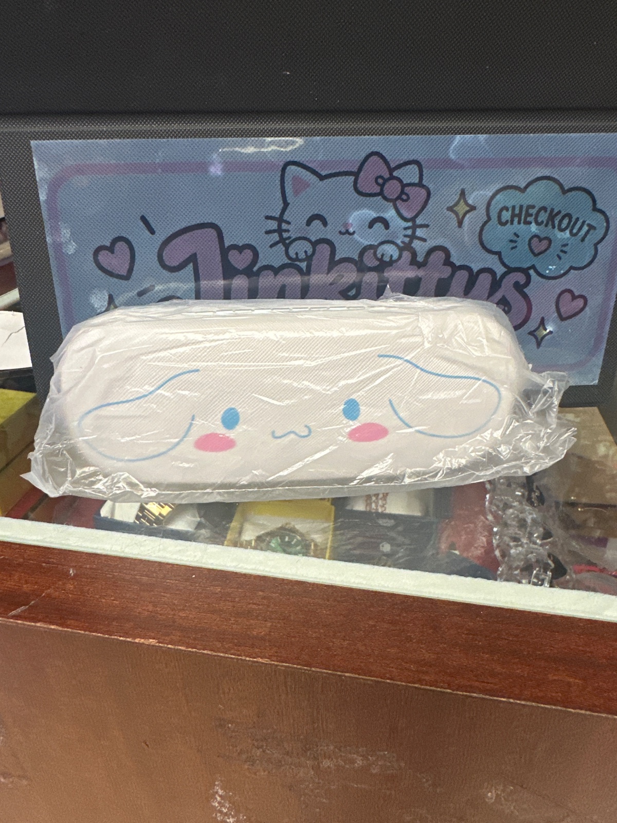 Sanrio Cinnamoroll Face Zip Pouch White