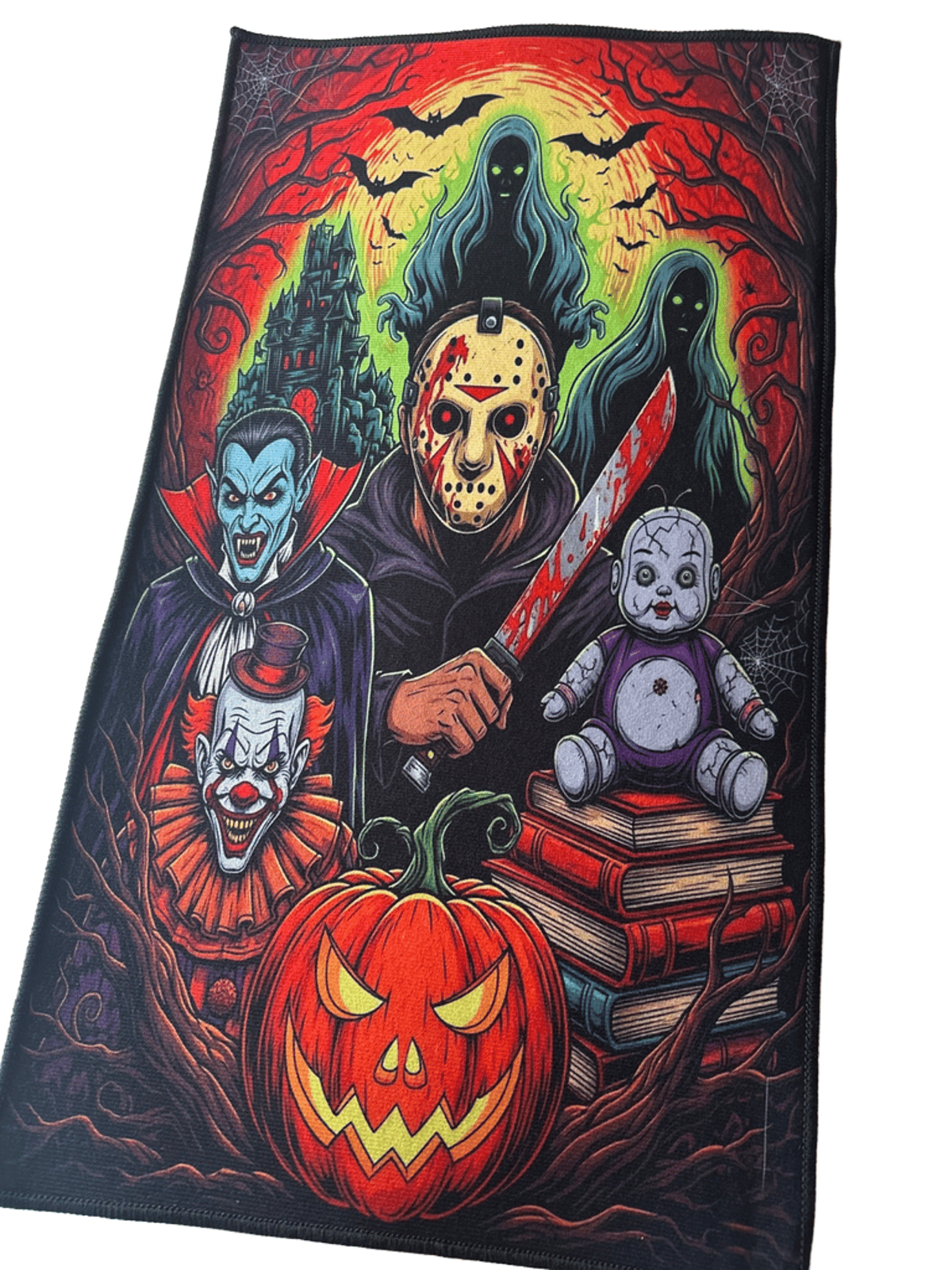 Horror Villains Halloween Accent Rug with Jason, Dracula