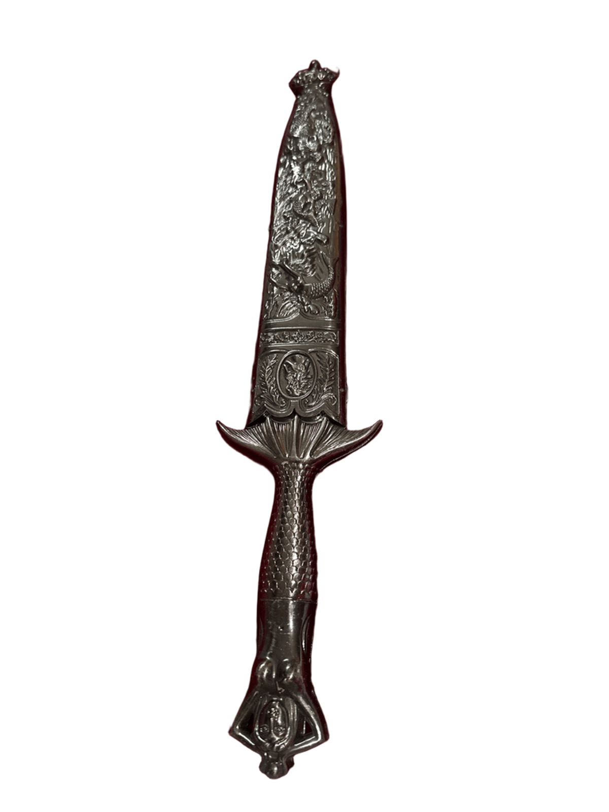 Mermaid Handle Dagger with Ornate Sheath, Stainless Blade
