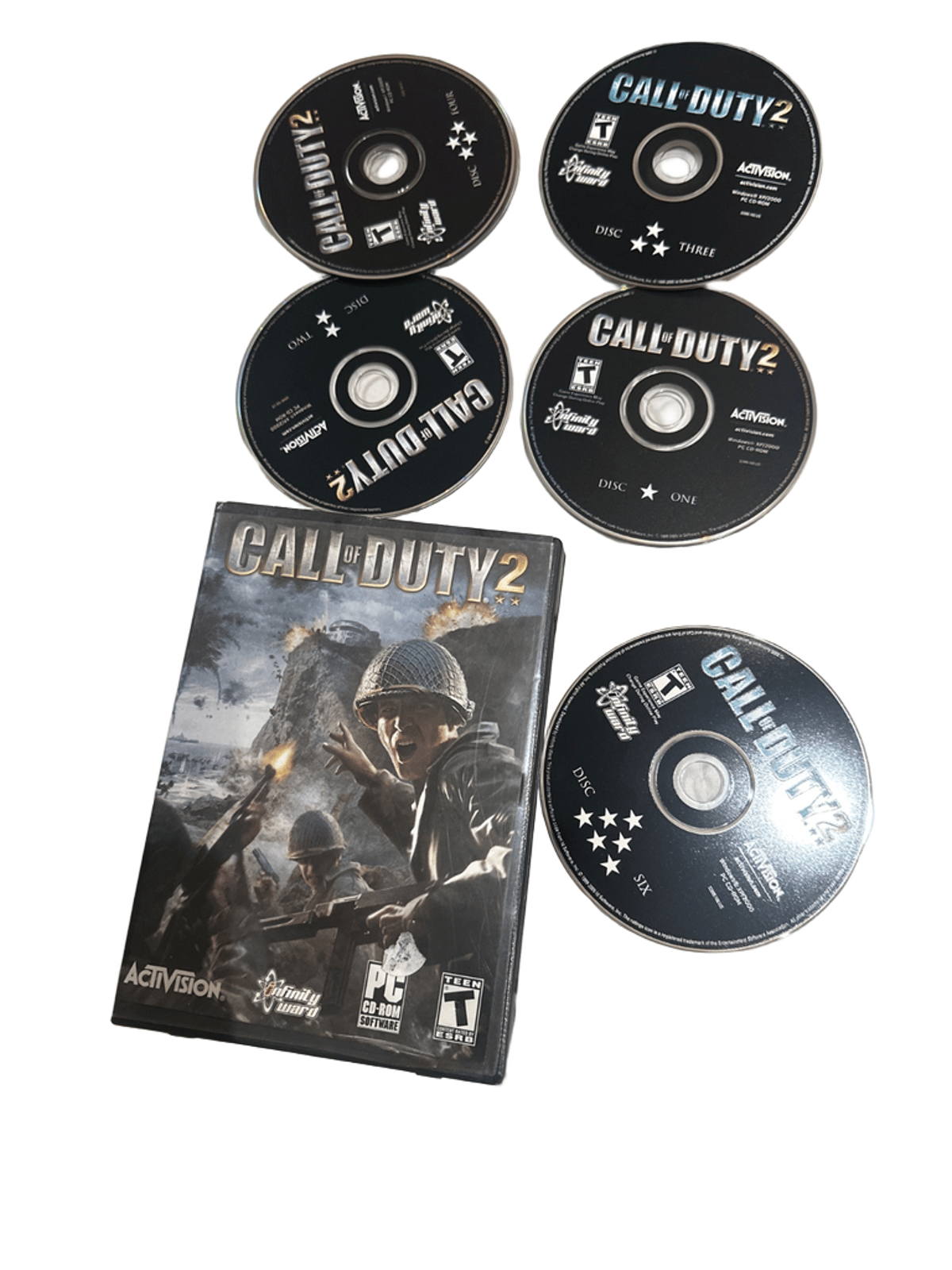 Call of Duty 2 PC CD-ROM 6-Disc Set with Case