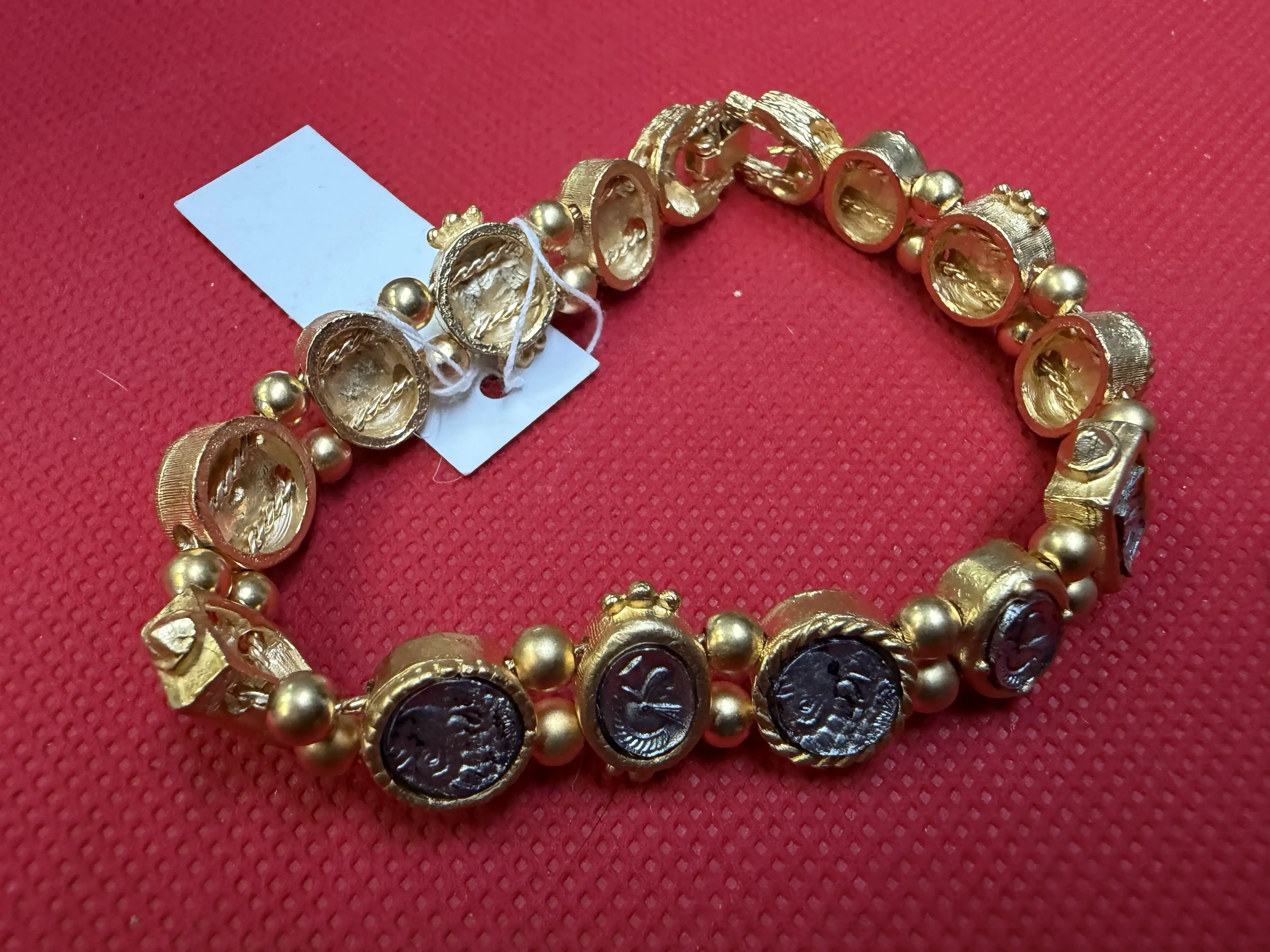 Gold bracelet with Coins