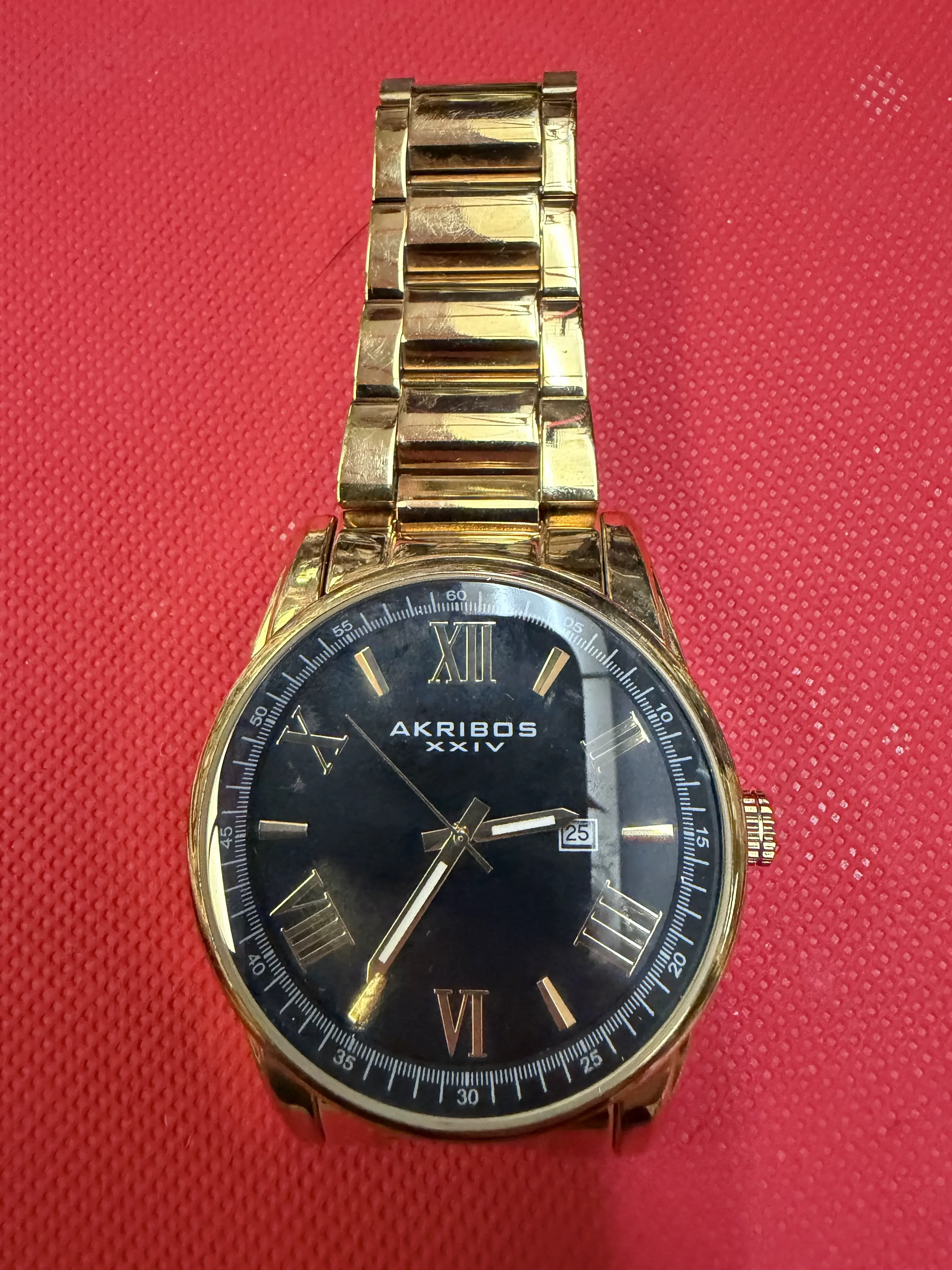 AKRIBOS Gold Watch